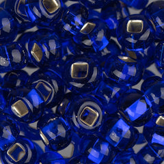 2/0 Czech Seed Beads #022 Silver Lined Dark Royal Blue 22g