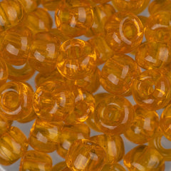 2/0 Czech Seed Beads #039 Transparent Light Orange 22g