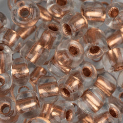 2/0 Czech Seed Beads #051 Copper Lined Crystal 22g