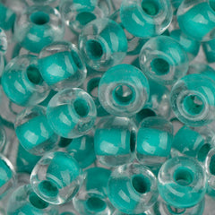 2/0 Czech Seed Beads #074 Mint Lined Crystal 22g