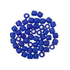 Glass Tile Beads Opaque Royal Blue 50/pk