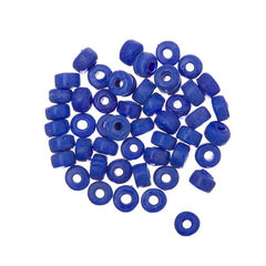 Glass Mini Pony Beads Opaque Royal Blue 50/pk
