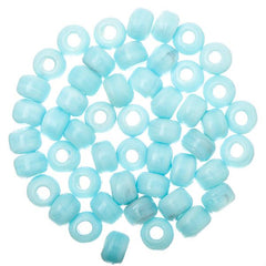 Glass Pony Beads Opaque Turquoise 50/pk