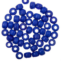 Glass Pony Beads Royal Blue 50/pk