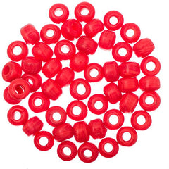 Glass Pony Beads Opaque Red 50/pk