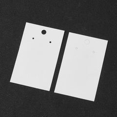 Earring Cards 2x3" White 50/pk