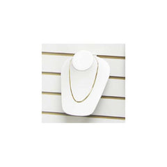 White Flocked Necklace Display For Slatwall