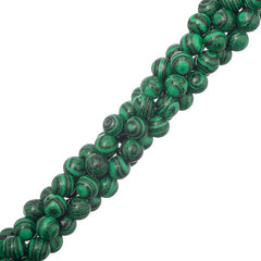 6mm Malachite (Synthetic/Dyed) Beads 15-16" Strand