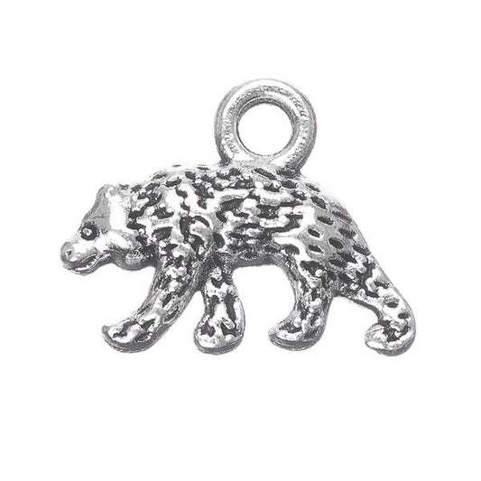 Breloque en métal ours qui marche 5/8" 5/pk