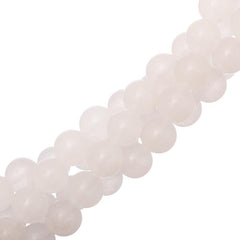 10-11mm Jade White (Natural) Beads 15-16" Strand