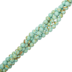 4mm Turquoise (Synthetic/Dyed) Beads 15-16" Strand