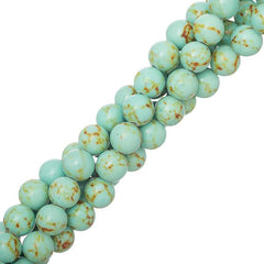 8mm Turquoise (Synthetic/Dyed) Beads 15-16" Strand