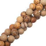 10mm Jasper Picture (Natural) Perles 15-16" Strand