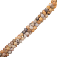 4mm Agate Crazy Lace (Natural) Beads 15-16" Strand