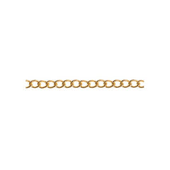 Chain Curb 2x3mm Links Brass 1m