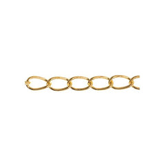 Chain Curb 4x7mm Links Brass 1m