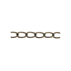 Chain Curb 4x7mm Links Antique Brass 1m