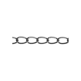 Chain Curb 4x7mm Links Hematite 1m