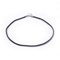 Necklace Braided Cord 17" Black 1/pk