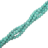 4mm Turquoise Green (Synthetic/Dyed) Beads 15-16" Strand