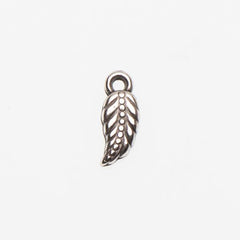 3/4" Antique Silver Leaf Charms 100/pk