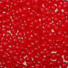 6mm Round Plastic Beads 1000/pk - Raspberry