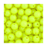 6mm Round Plastic Beads 1000/pk - Fluorescent Chartreuse
