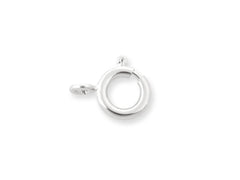 7mm Silver Spring Ring Clasp 12/pk
