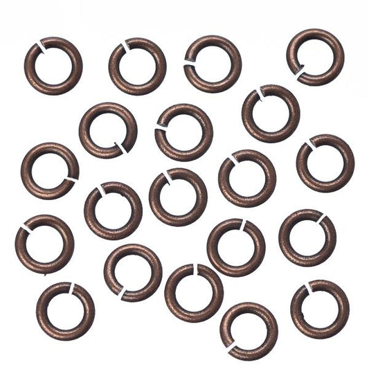 Anneaux de saut en cuivre antique de 5 mm 100 grammes