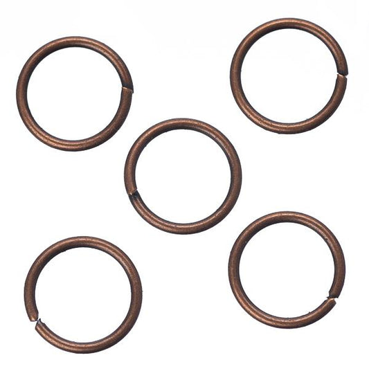 Anneaux de saut en cuivre antique de 10 mm 100 grammes
