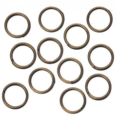 7mm Split Rings Antique Brass 100/pk