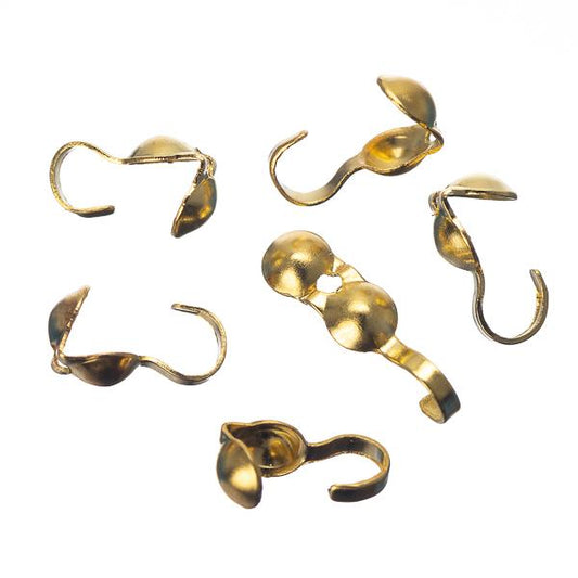Crimp Cover with Loop Gold 100/pk