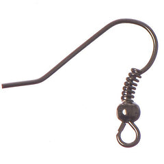 Gunmetal Fish Hook Earrings 100/pk