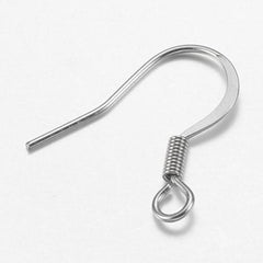 Stainless Steel Fish Hook Earrings 100/pk