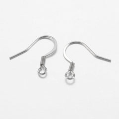 Stainless Steel Fish Hook Earrings 10/pk