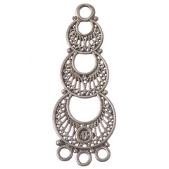 48mm Antique Silver 3 Ring Chandelier 2/pk