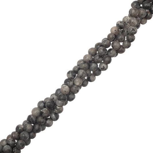 4mm Larvikite / Labradorite noire (Naturel) Perles 15-16" Strand