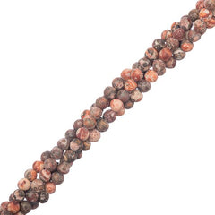 4mm Jasper Leopard Skin (Natural) Beads 15-16" Strand