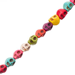 6x8mm Turquoise Mix Skull (Synthetic/Dyed) Beads 52/Strand
