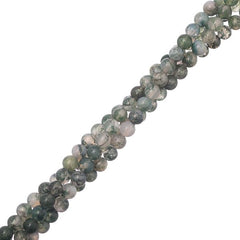 4mm Agate Moss (Natural) Beads 15-16" Strand