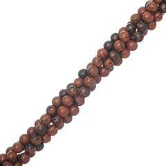 4mm Obsidian Mahogany (Natural) Beads 15-16" Strand