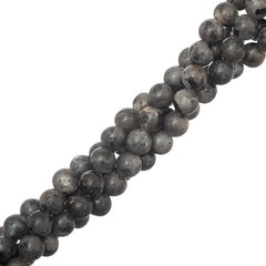 6mm Larvikite / Black Labradorite (Natural) Beads 15-16" Strand
