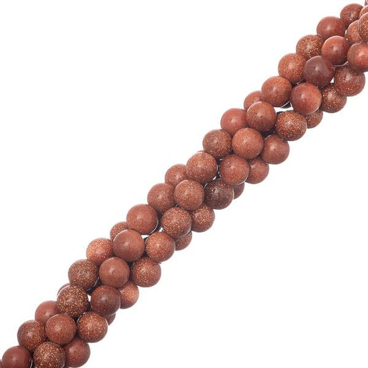 6mm Goldstone (Synthétique) Perles 15-16" Brin