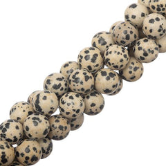 10mm Jasper Dalmation (Natural) Beads 15-16" Strand