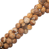8mm Jasper Picture (Natural) Beads 15-16" Strand