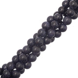 8mm Goldstone Blue (Synthetic) Beads 15-16" Strand