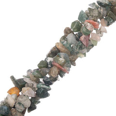 Agate Indian (Natural) Bead Chips 33" Strand