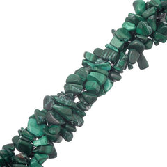 Malachite (Natural) Bead Chips 31.5" Strand