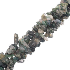 Agate Moss (Natural) Bead Chips 31.5" Strand