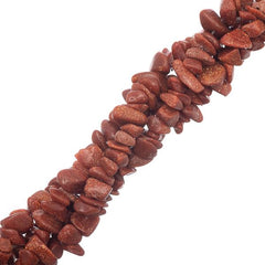 Goldstone (Synthetic) Bead Chips 33" Strand